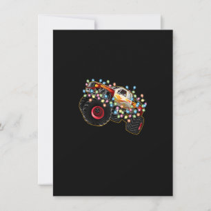 Awesome Monster Truck with Christmas Lights Invitation
