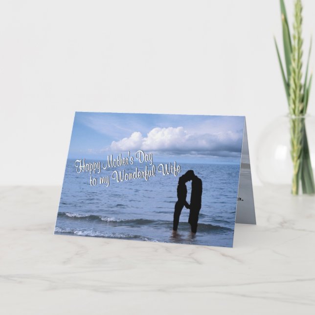 Awesome Mother’s Day Wishes to my Wonderful Wife Card (Front)