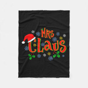 Awesome Mrs Claus Christmas Design For Women Holid Fleece Blanket