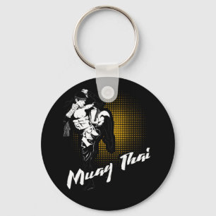 Awesome Muay Thai Fists - Distressed Martial Art Key Ring