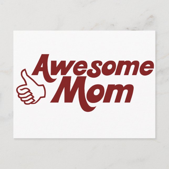 Awesome Mum for Mothers Day Postcard (Front)