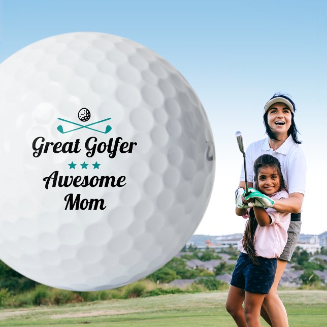 Awesome Mum Golfer Mother's Day Green Custom Set Golf Balls (Creator Uploaded)