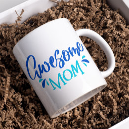 Awesome Mum Hand Lettered Coffee Mug