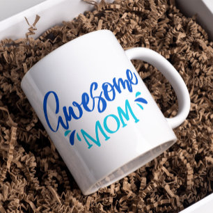 Awesome Mum Hand Lettered Coffee Mug