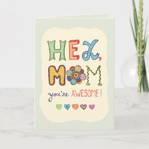 Awesome Mum Mother's Day greeting card