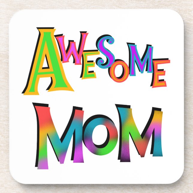 Awesome Mum T-shirts and Gifts Coaster (Front)