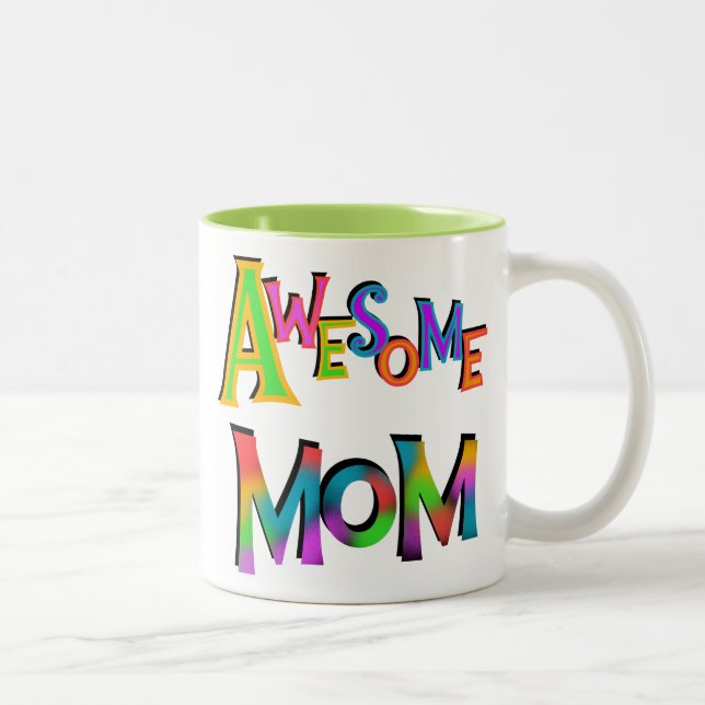 Awesome Mum T-shirts and Gifts Two-Tone Coffee Mug (Right)