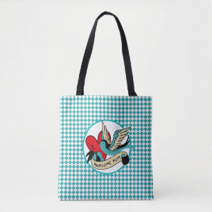 Awesome Mum Tattoo and Harlequin  Tote Bag