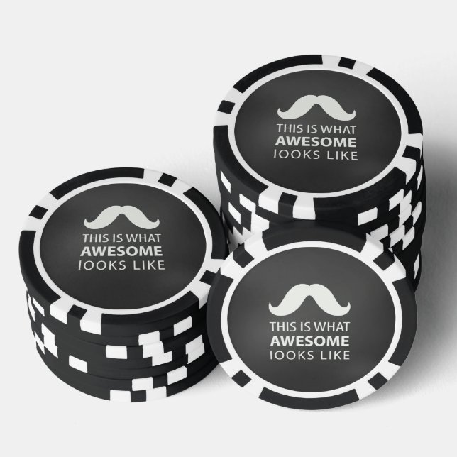 Awesome Mustache Poker Chips (Stack)