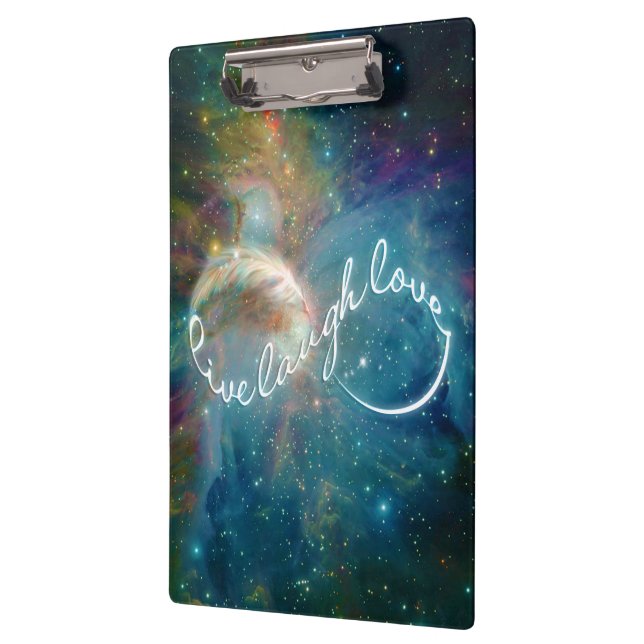 Awesome mystic "Live Laugh Love" infinity symbol Clipboard (Left)