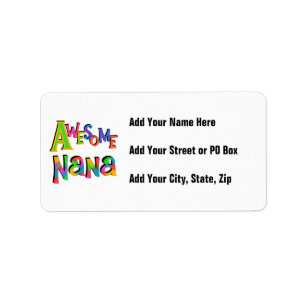 Awesome Nana T-shirts and Gifts Label