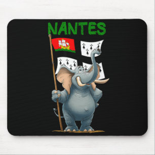 Awesome Nantes Elephant Costume with Flag Mouse Mat