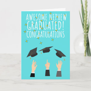 Awesome nephew graduated congratulations  holiday card
