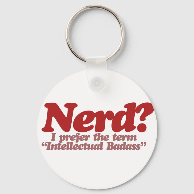Awesome Nerd Humour Key Ring (Front)