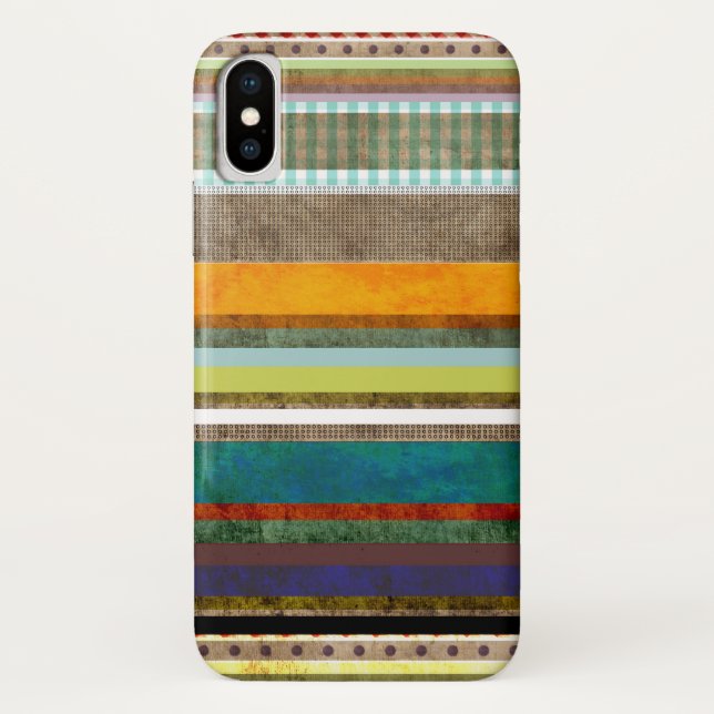Awesome New iPhone X Grungy striped art Case-Mate iPhone Case (Back)