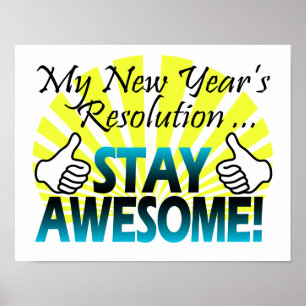 Awesome New Year Resolution Poster