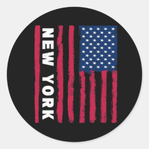 Awesome New York USA United States America America Classic Round Sticker
