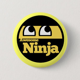 Awesome Ninja 6 Cm Round Badge