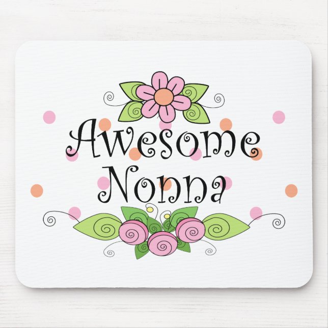 Awesome Nonna T-Shirt Mouse Mat (Front)