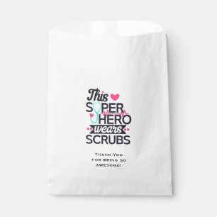 Awesome Nurse Superhero Saying Typography Favour Bags