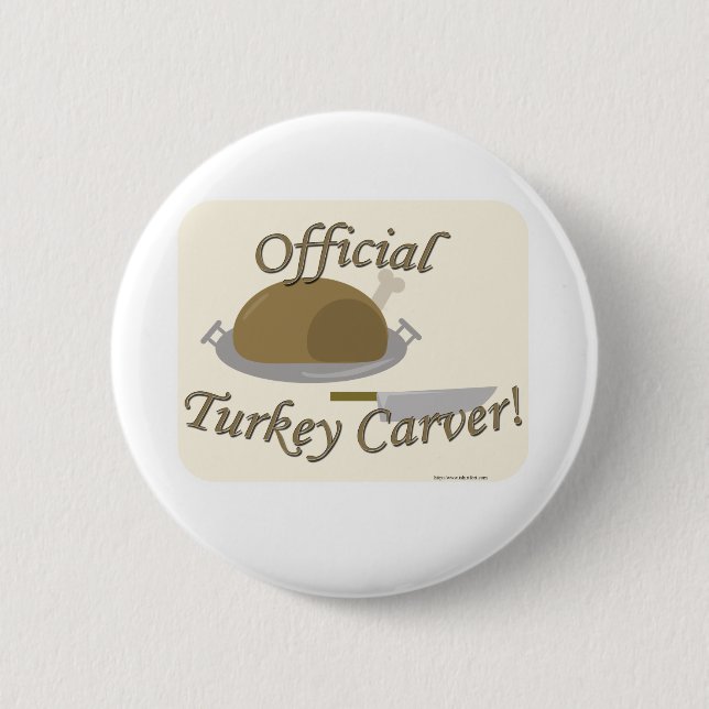 Awesome Official Turkey Carver 6 Cm Round Badge (Front)