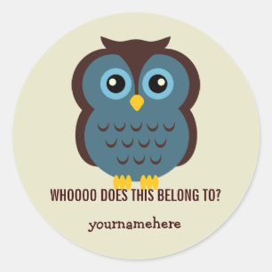 Awesome Owl THIS BELONGS TO Stickers