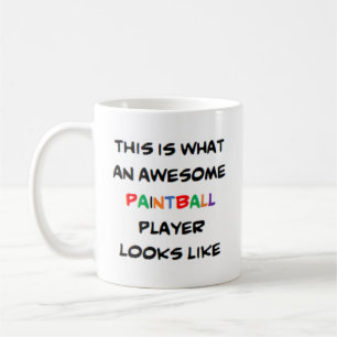 awesome paintball player coffee mug