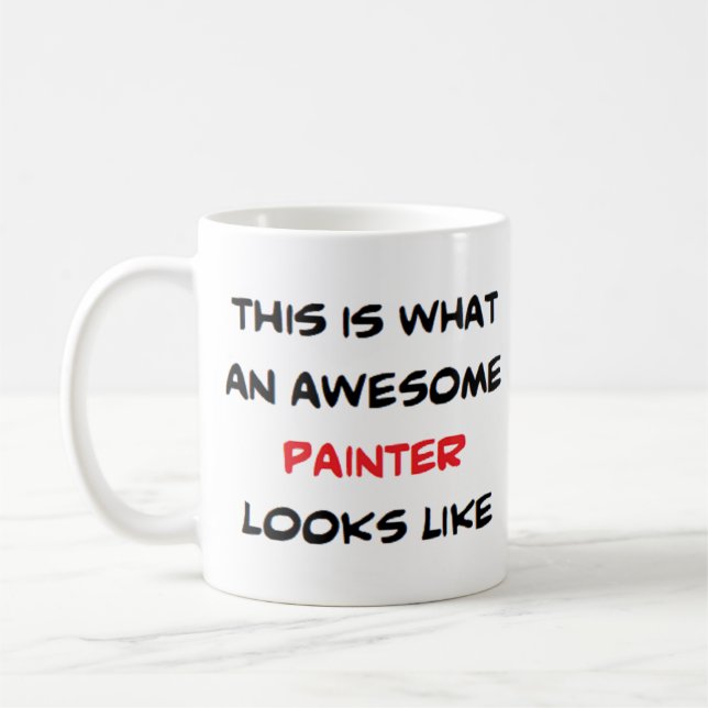 awesome painter  coffee mug (Left)