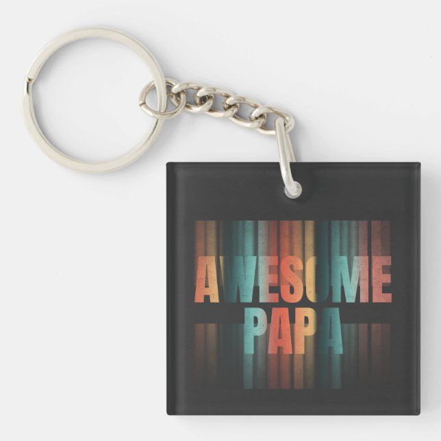 Awesome Papa Key Ring (Front)