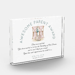 Awesome Parent Award Wedding Chairs Thank You Photo Block