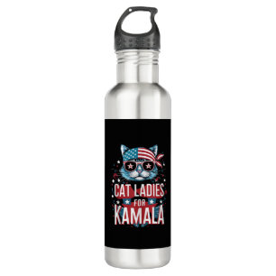 Awesome Patriotic Cat with Bandanna Cat Ladies for 710 Ml Water Bottle