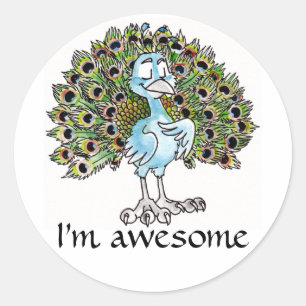 Awesome Peacock Stickers