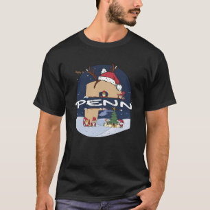 Awesome Penn Name w Santa Hat in Xmas Theme Christ T-Shirt