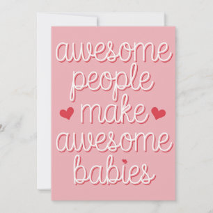 Awesome People Make Awesome Babies Funny Pregnancy Holiday Card