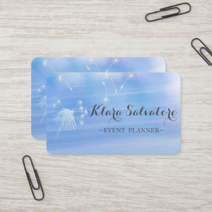 Awesome Perfect Modern Blue Dandelion Business Card