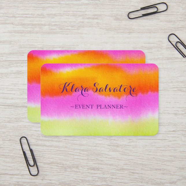 Awesome Perfect Modern Colourful  Business Card (Front/Back In Situ)