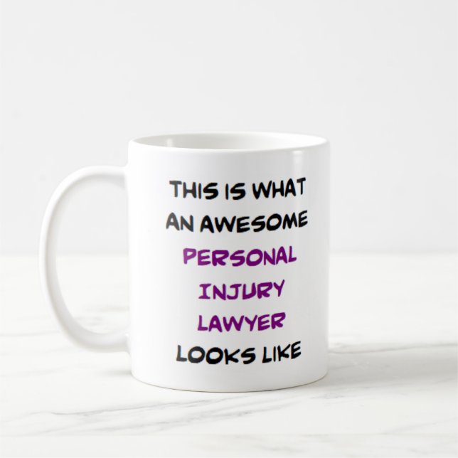 awesome personal injury lawyer coffee mug (Left)