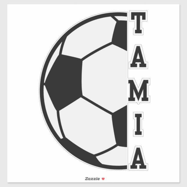 Awesome Personalised Name Soccer Ball Sports (Sheet)