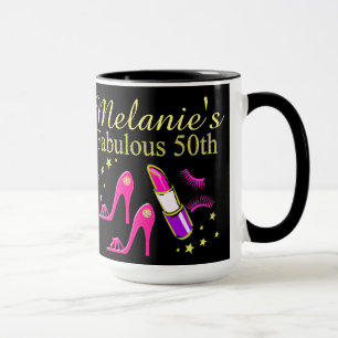 AWESOME PERSONALIZED 50TH BIRTHDAY DIVA MUG
