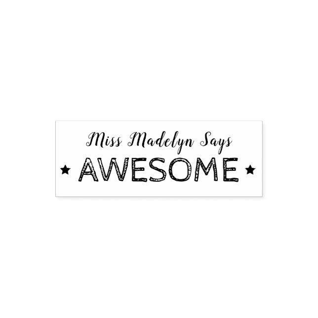 Awesome | Personalized Teachers Self-inking Stamp (Design)