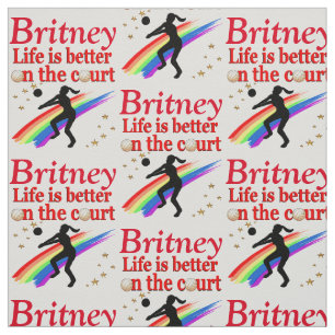 AWESOME PERSONALIZED VOLLEYBALL GIRL FABRIC