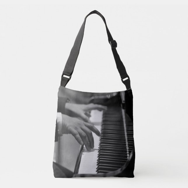 Awesome Piano Artwork Crossbody Bag (Front)