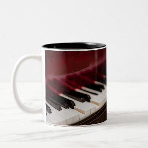 Awesome Piano Artwork Two-Tone Coffee Mug