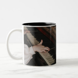 Awesome Piano Artwork Two-Tone Coffee Mug