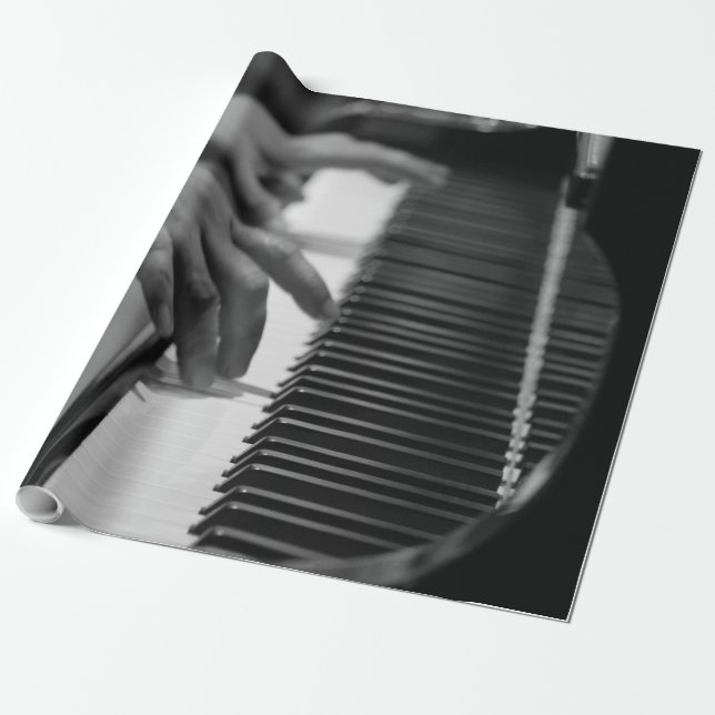 Awesome Piano Artwork Wrapping Paper (Unrolled)