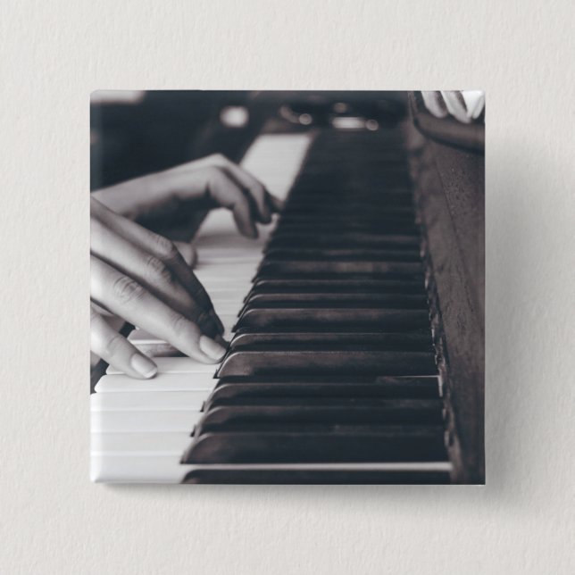 Awesome Piano Design 15 Cm Square Badge (Front)