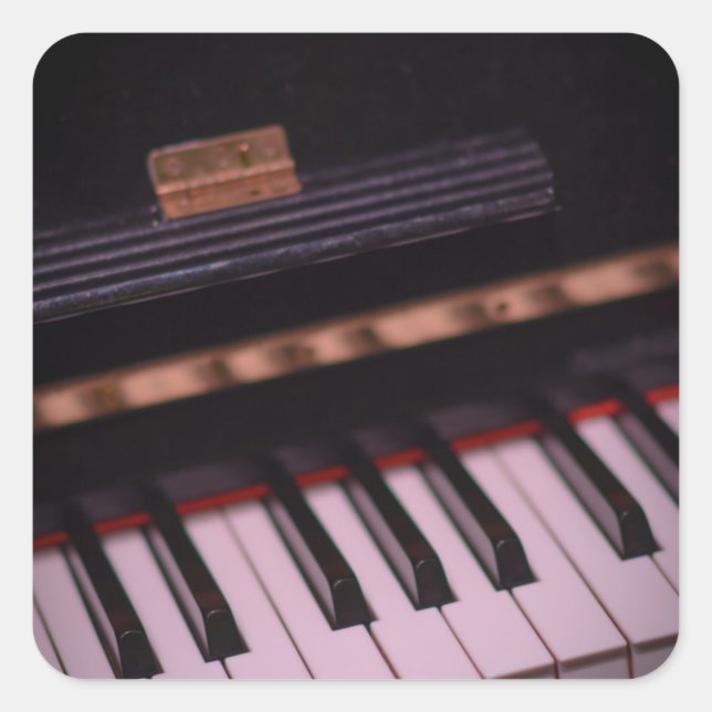 Awesome Piano Design Square Sticker (Front)