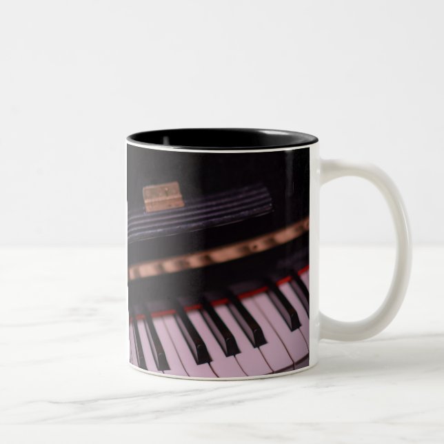Awesome Piano Design Two-Tone Coffee Mug (Right)