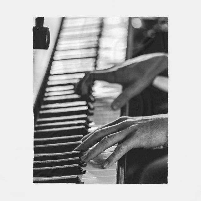 Awesome Piano Fleece Blanket (Front)