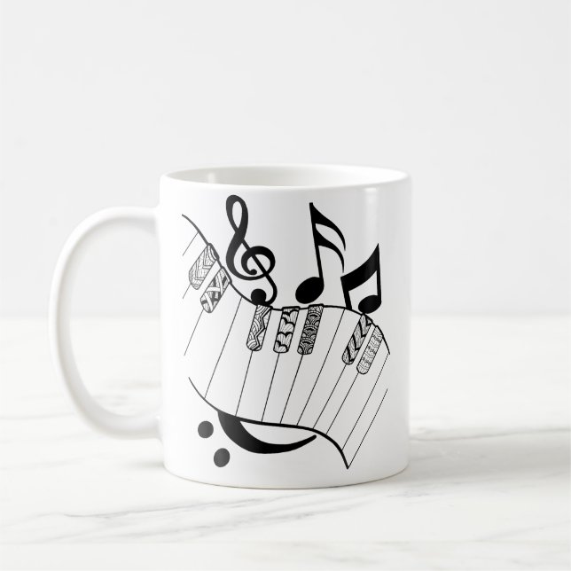 Awesome Piano Player Gift Shirt Piano Teacher Keyb Coffee Mug (Left)
